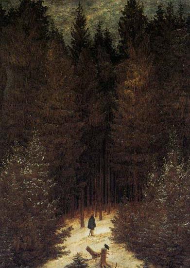 Caspar David Friedrich ) The Chasseur in the Forest china oil painting image